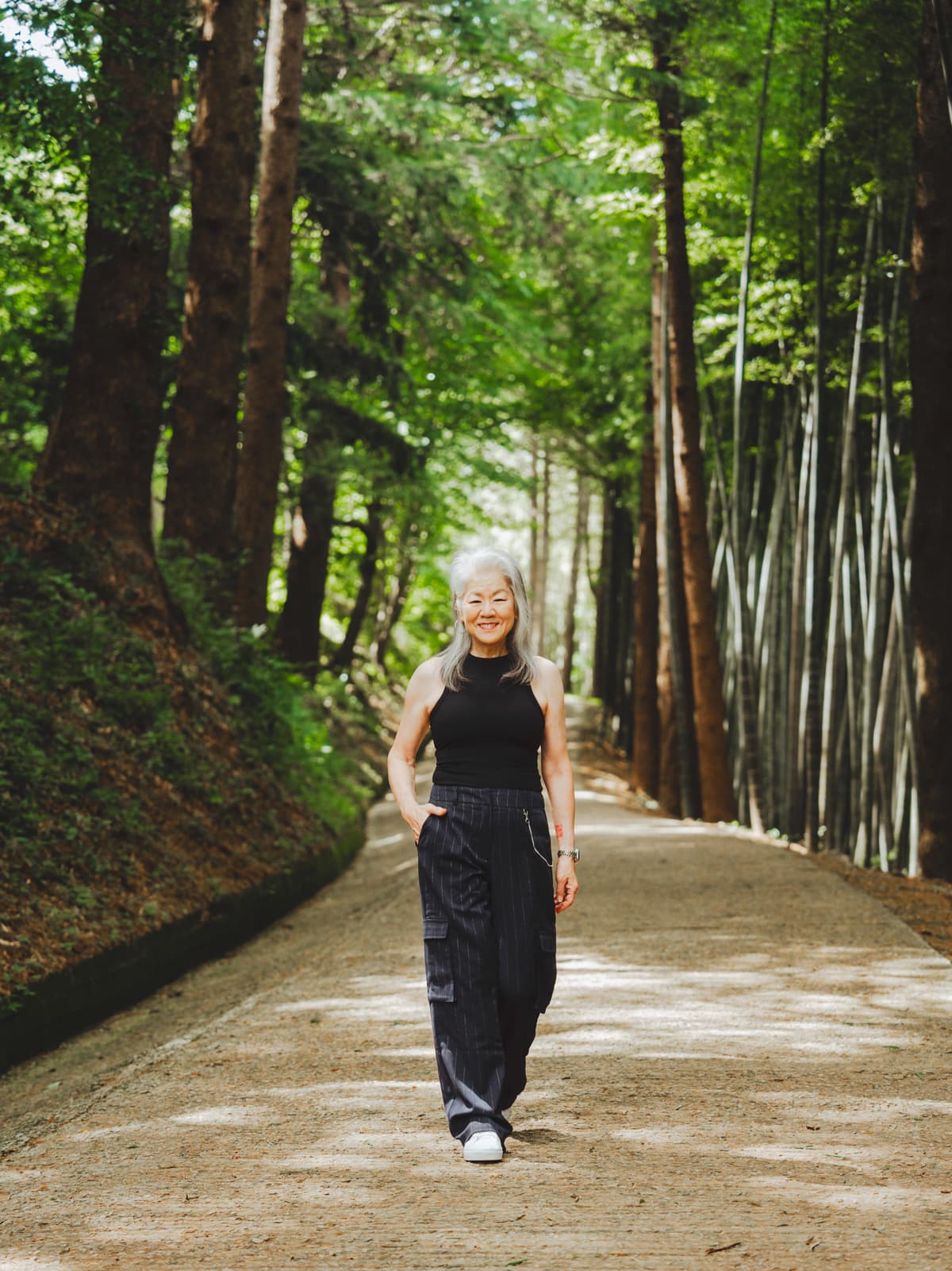 Kat Turner in Ahopsan Forest, Korea